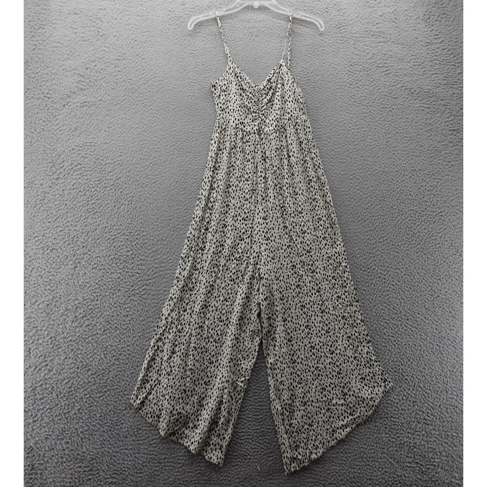 ONeill Keiko Drea Jumpsuit Womens Small Sleeveless Black Cream‎ Animal Print NWT